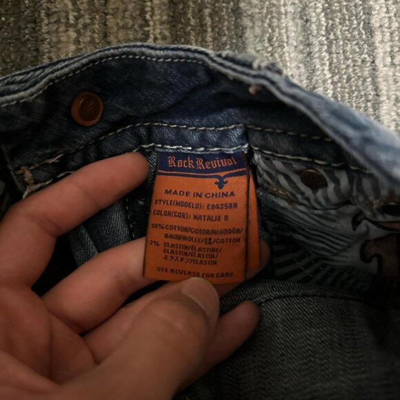 Women's Blue and Navy Jeans - Picture 3 of 4